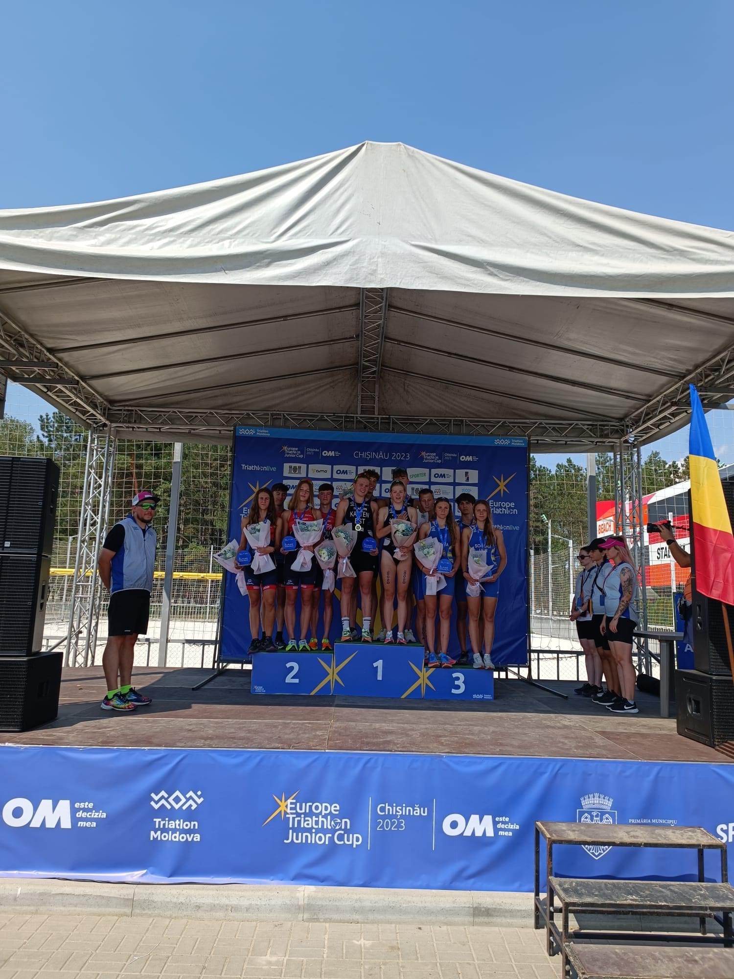  Locul doi la Cupa Europeană de juniori la triatlon de la Chișinău